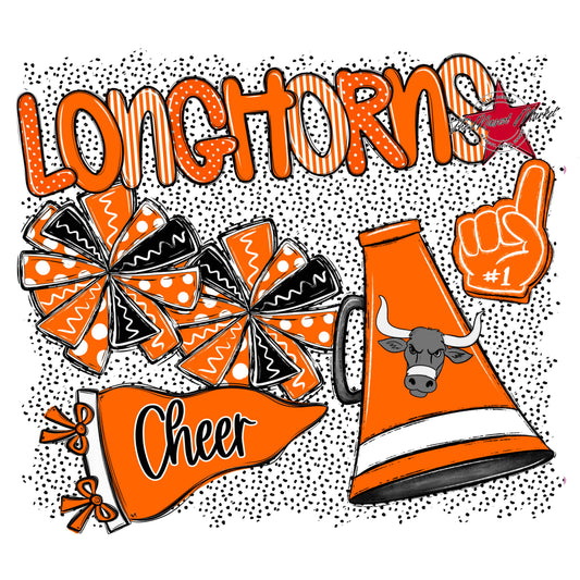 Longhorns Cheer Spirit-Orange