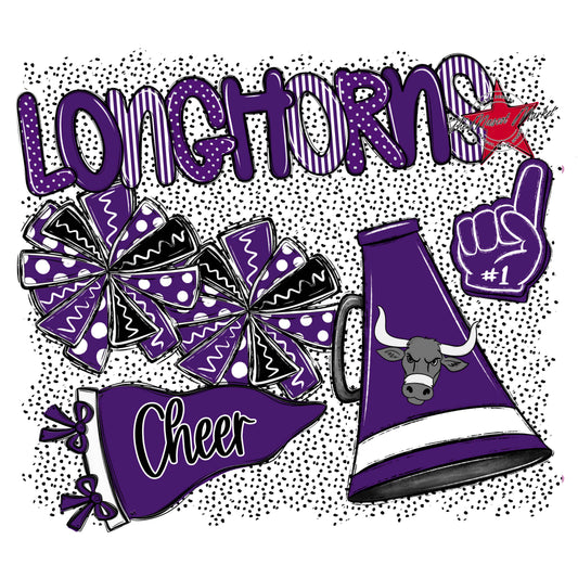 Longhorns Cheer Spirit-Purple
