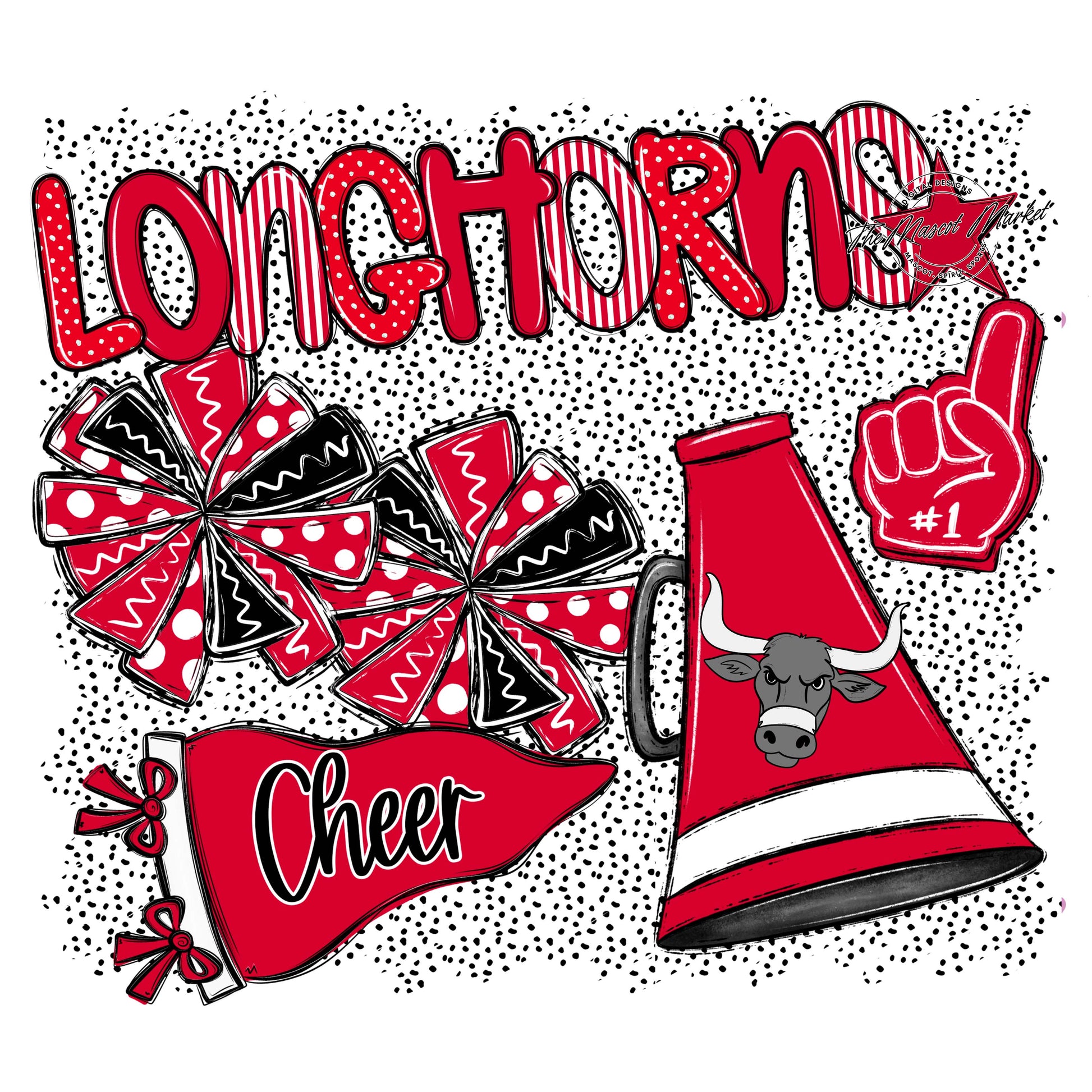 Longhorns Cheer Spirit-Red