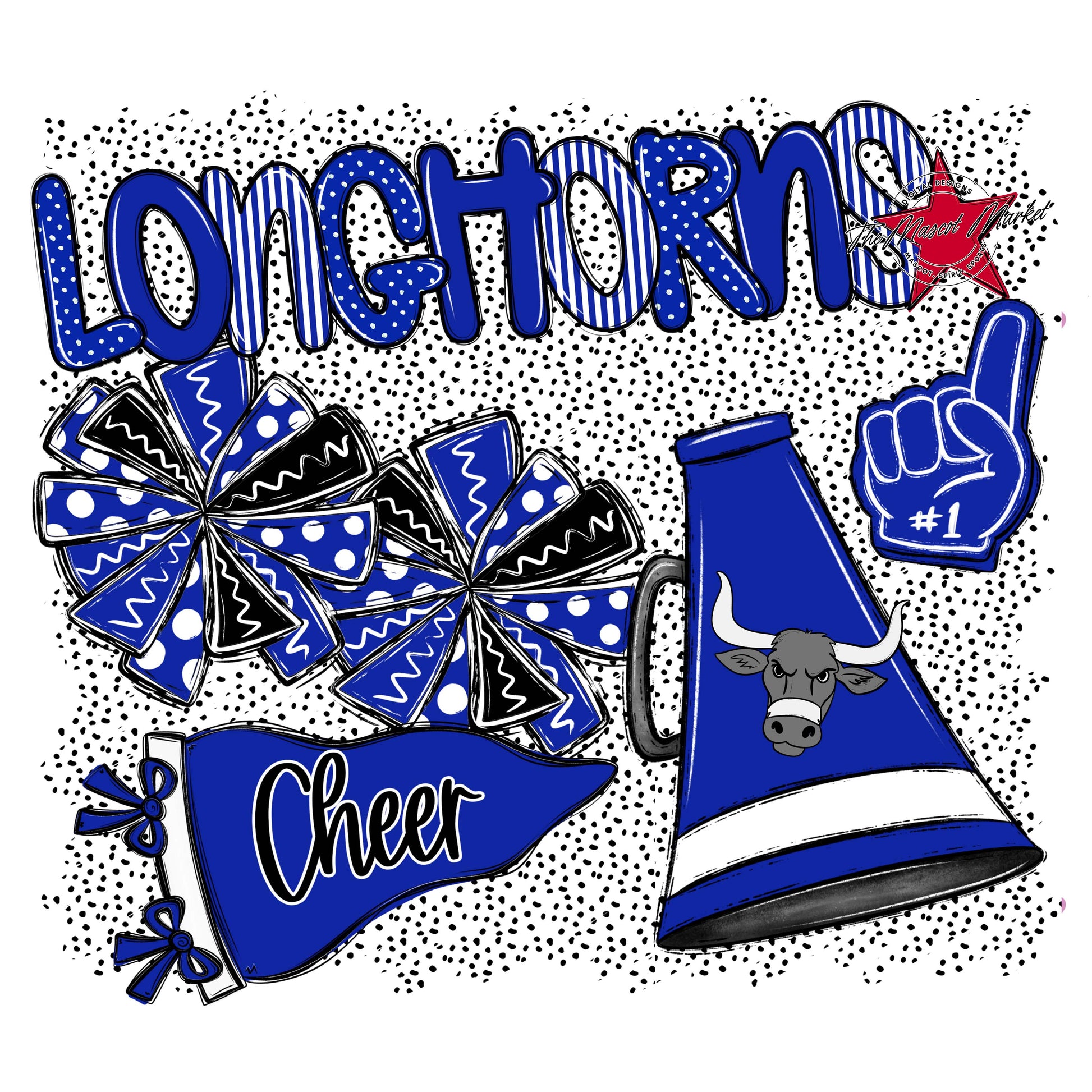 Longhorns Cheer Spirit-Royal Blue