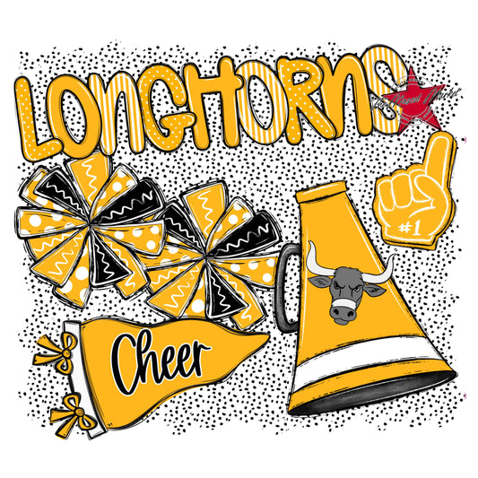 Longhorns Cheer Spirit-Yellow
