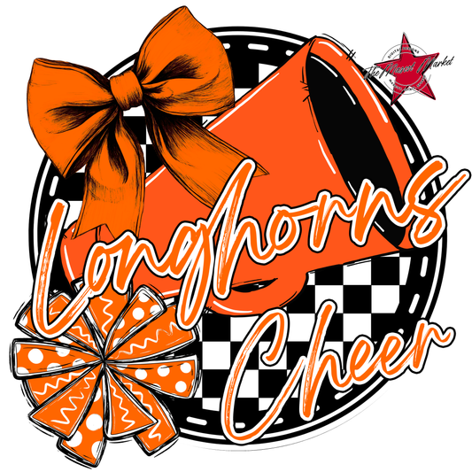 Longhorns Circle Cheer Design-Orange