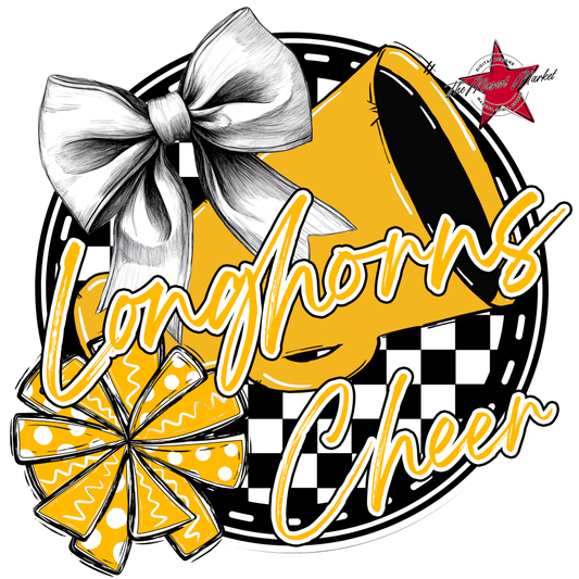 Longhorns Circle Cheer Design-Yellow