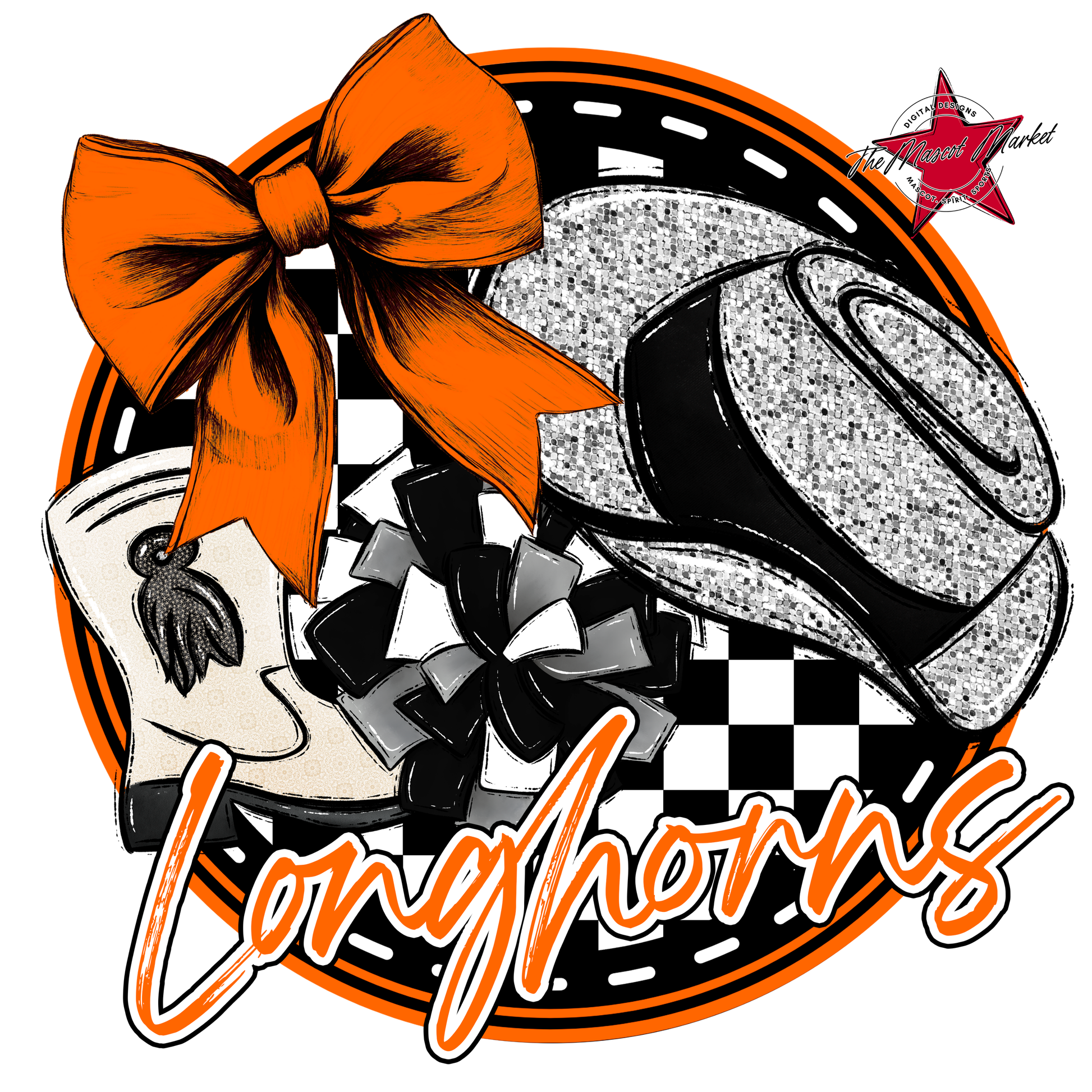 Longhorns Circle Drillteam Design-Orange