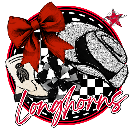 Longhorns Circle Drillteam Design-Red