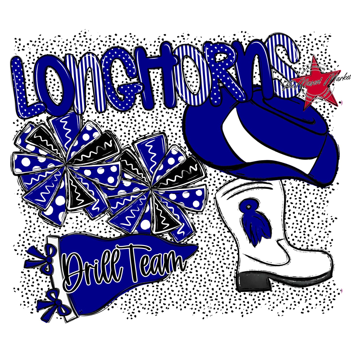 Longhorns Drillteam Spirit-Blue