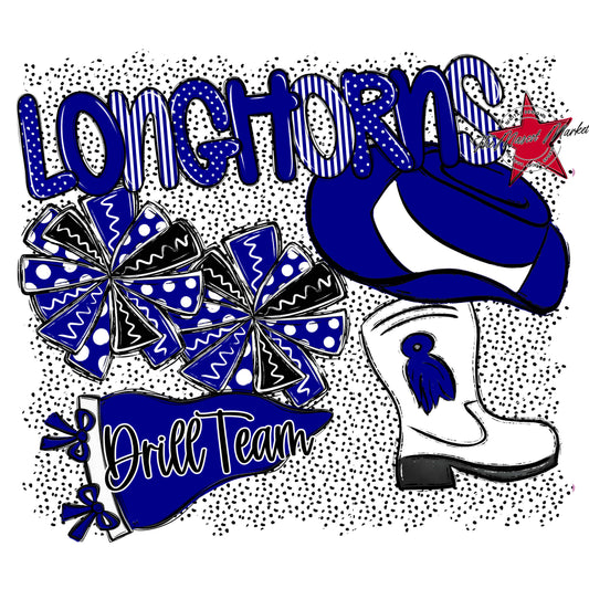 Longhorns Drillteam Spirit-Blue