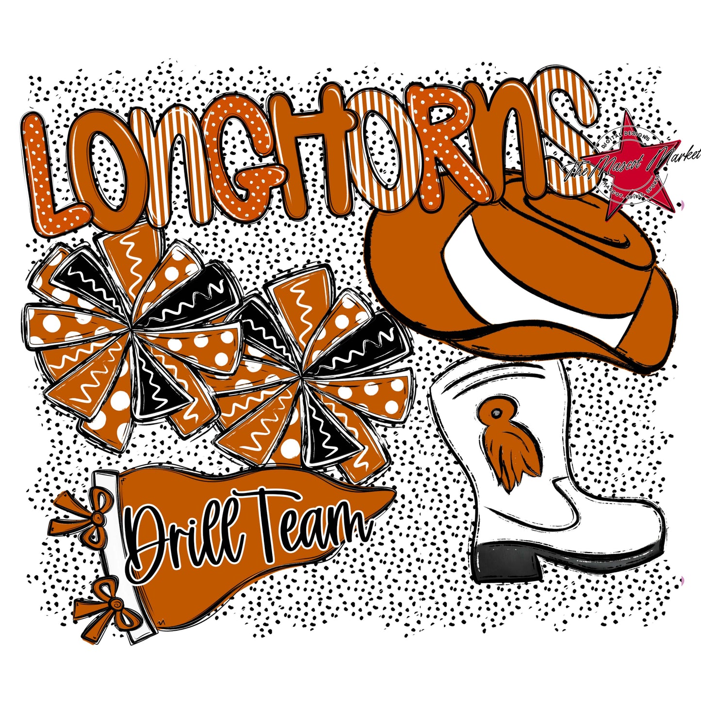 Longhorns Drillteam Spirit-Burnt Orange