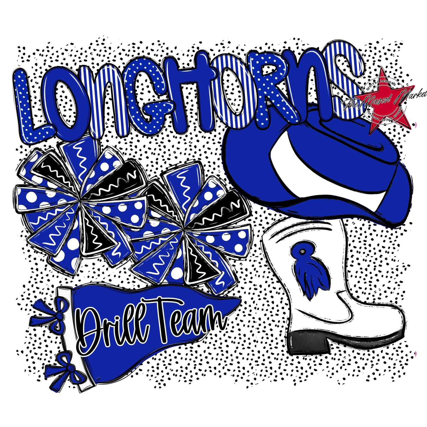 Longhorns Drillteam Spirit-Royal Blue