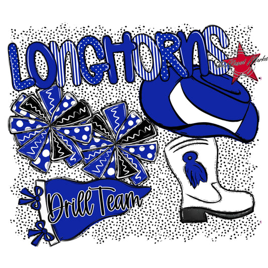 Longhorns Drillteam Spirit-Royal Blue