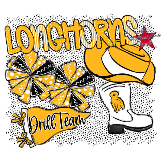 Longhorns Drillteam Spirit-Yellow