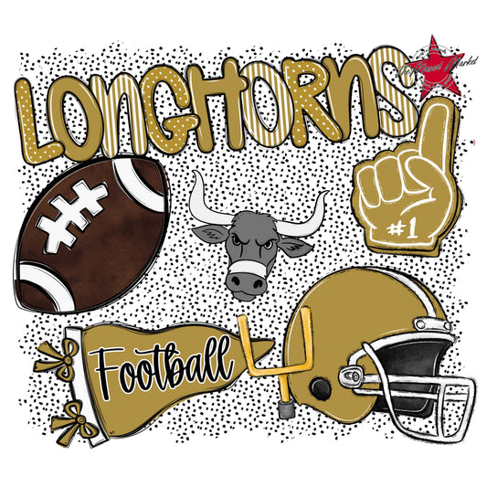 longhorns Football Spirit-Gold