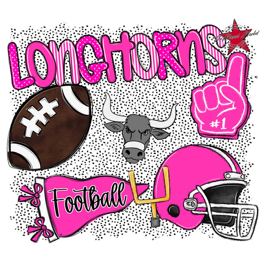 Longhorns Football Spirit-Pink