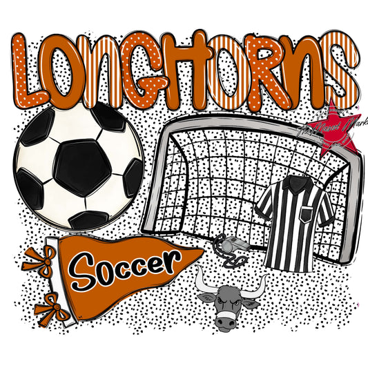 Longhorns Soccer Spirit-Burnt Orange