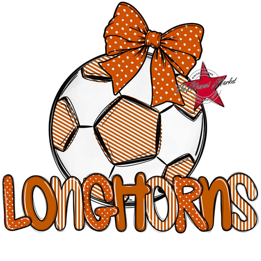 Longhorns Soccer Spirit Design-Burnt Orange