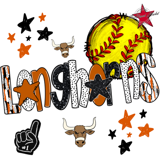 Longhorns Softball Scrape-Burnt Orange