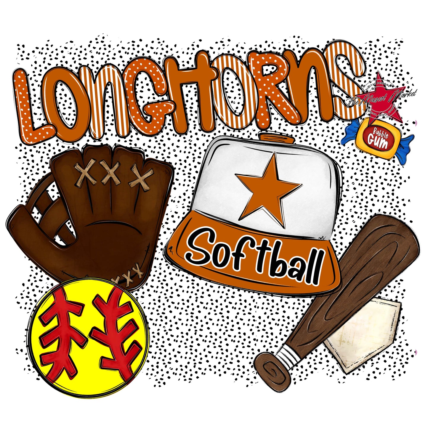 Longhorns Softball Spirit-Burnt Orange