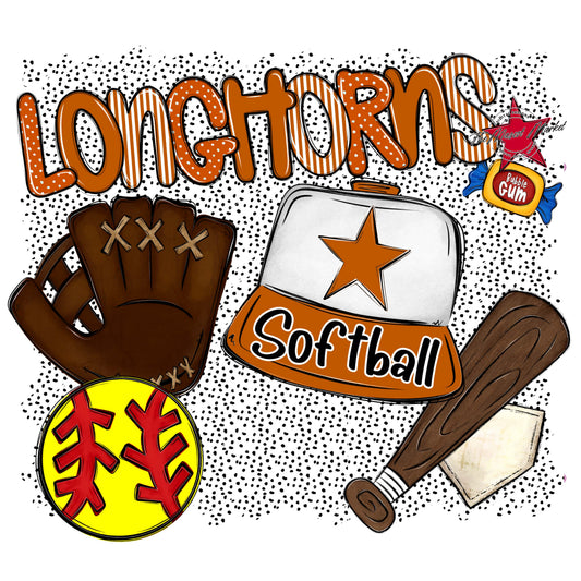 Longhorns Softball Spirit-Burnt Orange