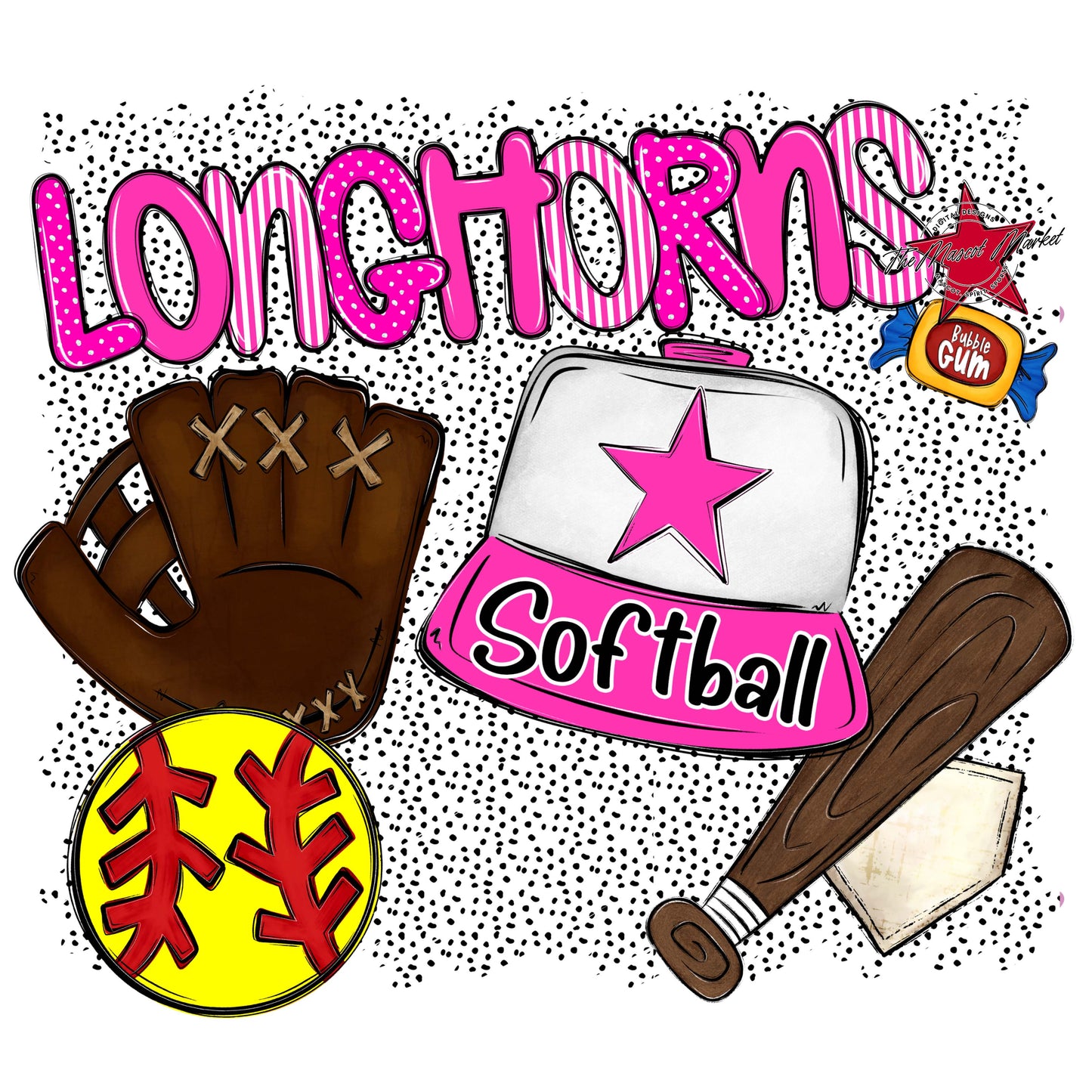 Longhorns Softball Spirit-Pink