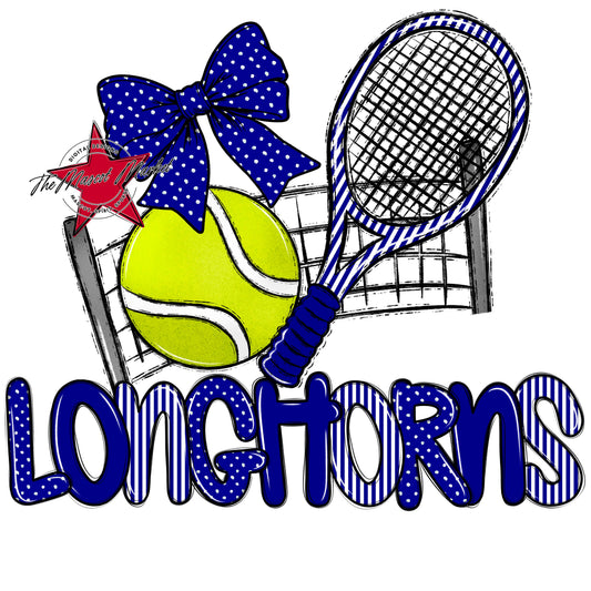 Longhorns Tennis Spirit Design-Blue