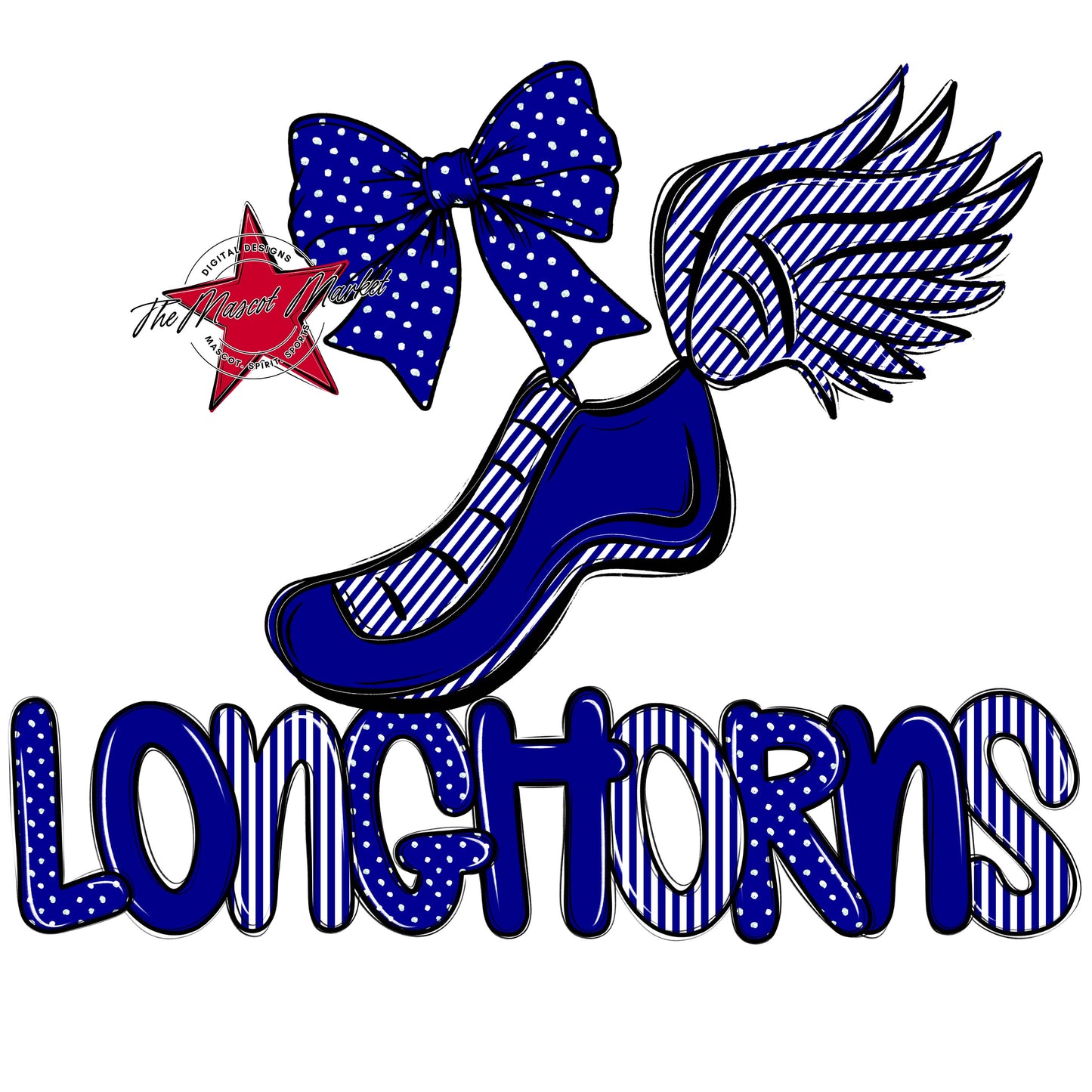 Longhorns Track Spirit Design-Blue