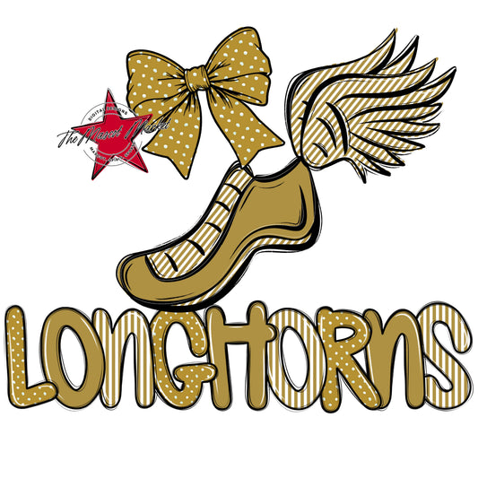 longhorns Track Spirit Design-Gold