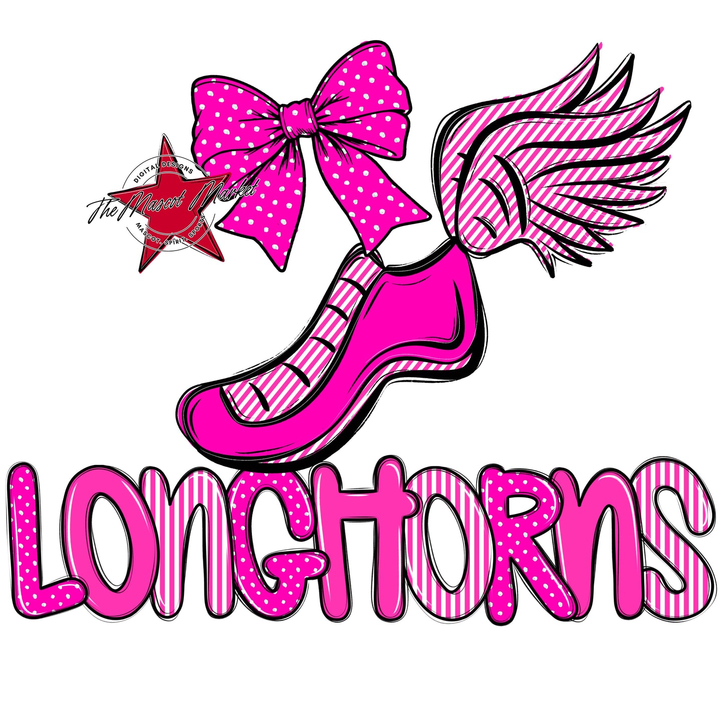 Longhorns Track Spirit Design-Pink