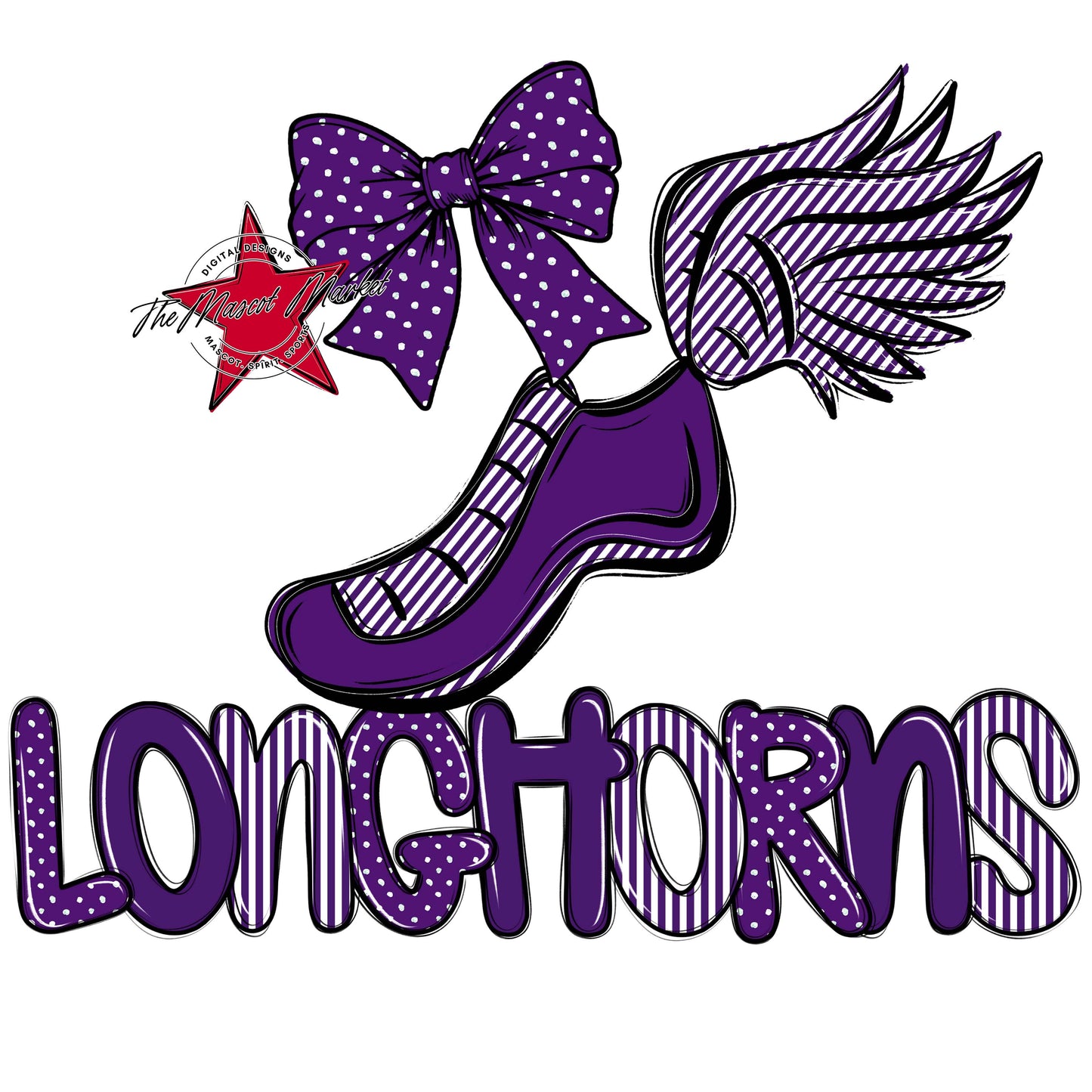 Longhorns Track Spirit Design-Purple