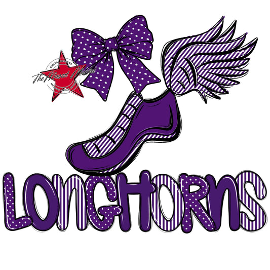 Longhorns Track Spirit Design-Purple