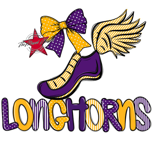 Longhorns Track Spirit Design-Purple & Yellow