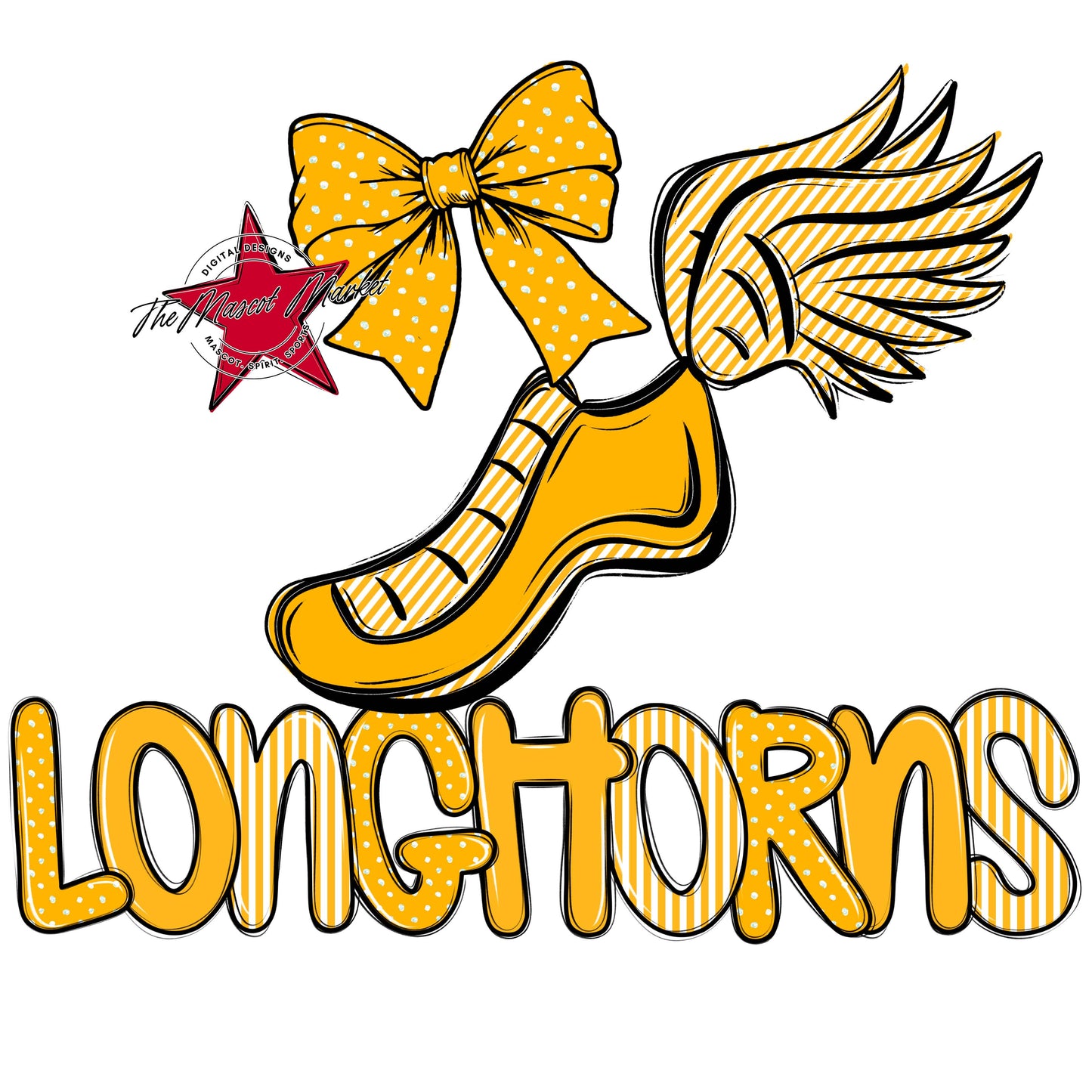 Longhorns Track Spirit Design-Yellow