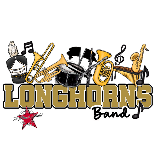 Longhorns Varsity Band-Gold