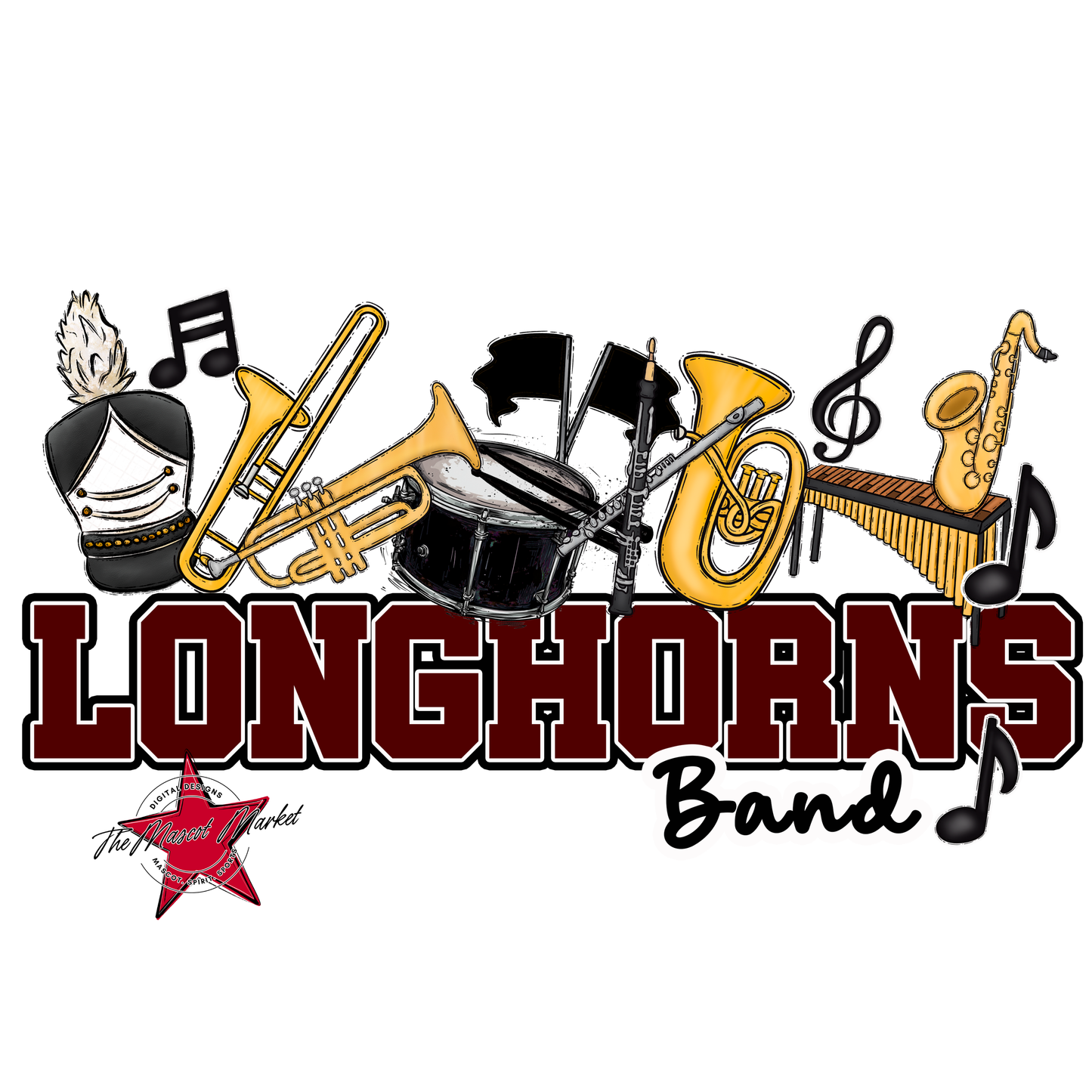 Longhorns Varsity Band-Maroon