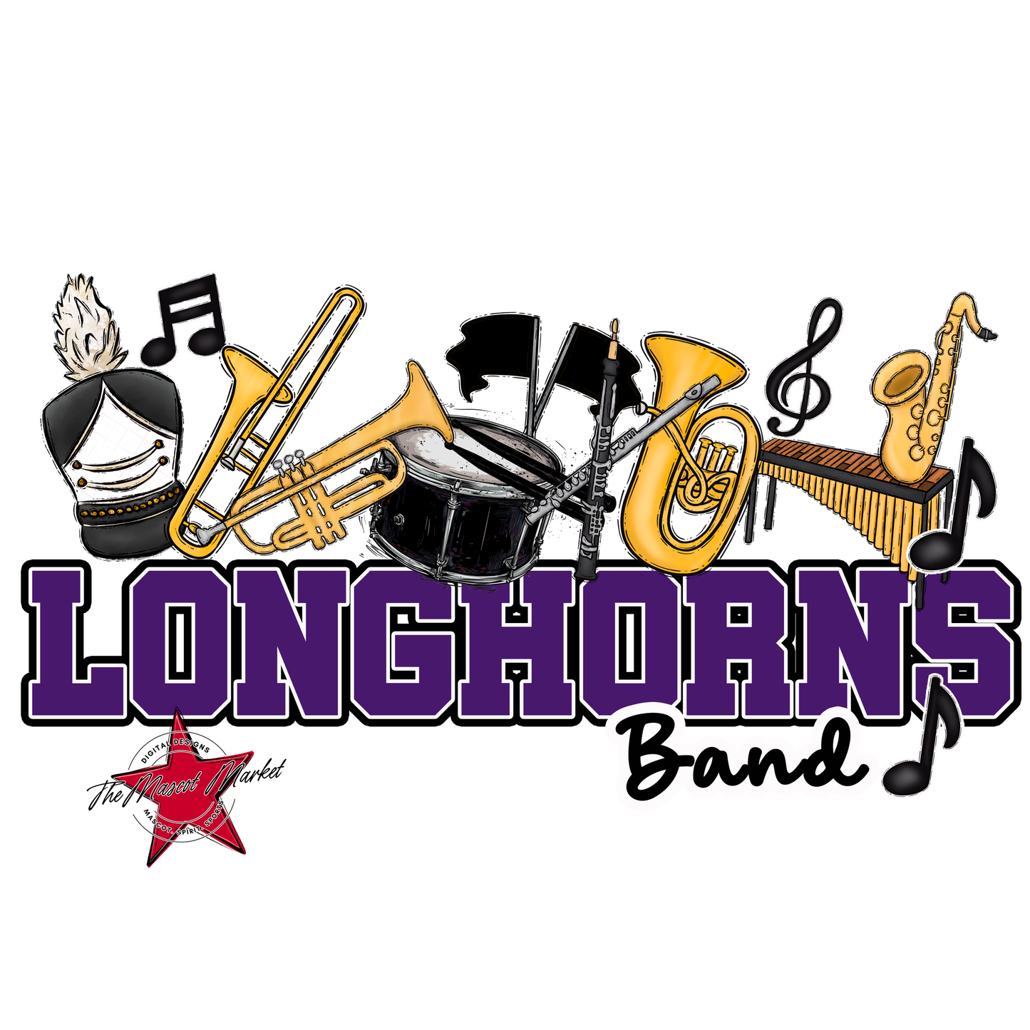 Longhorns Varsity Band-Purple