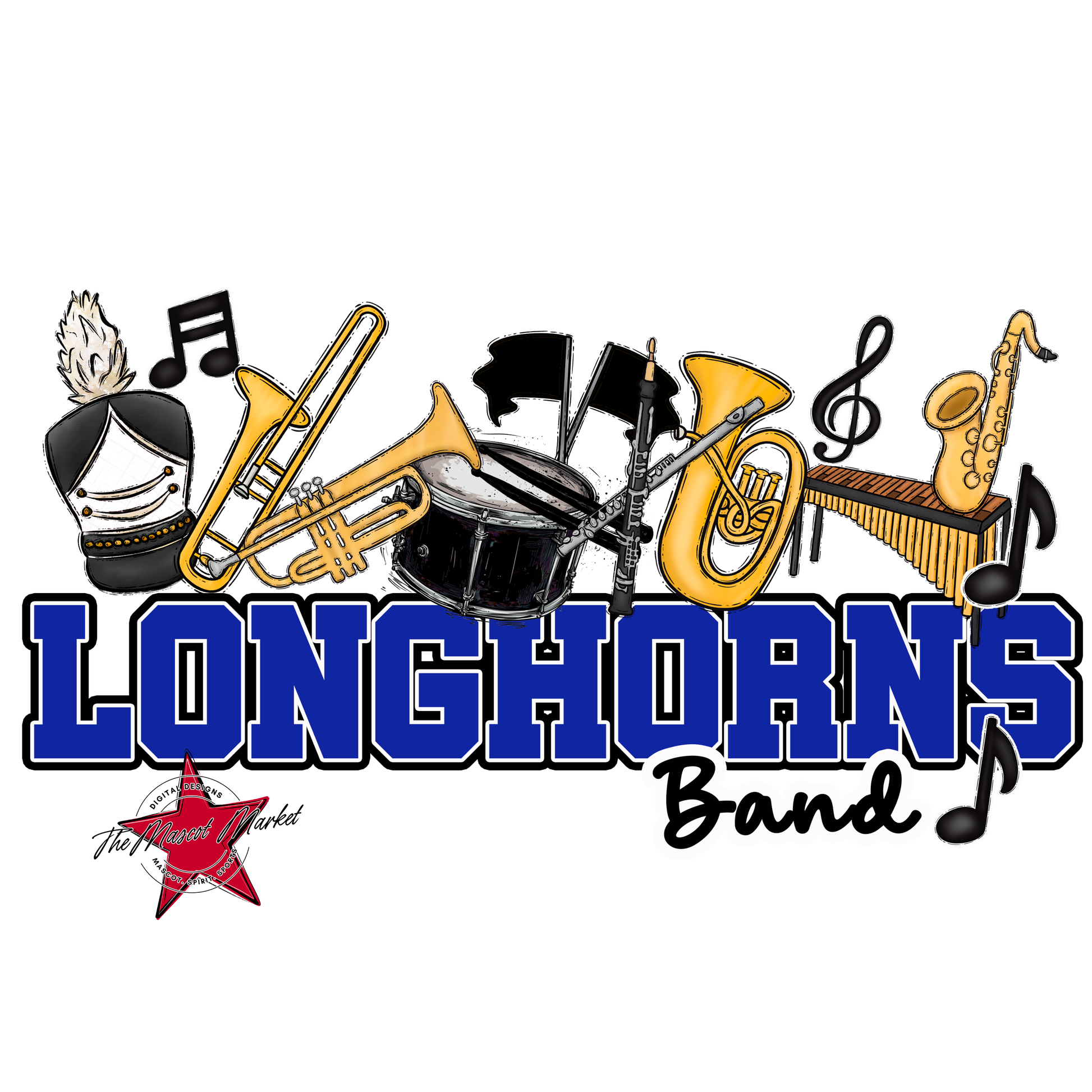 Longhorns Varsity Band-Royal Blue