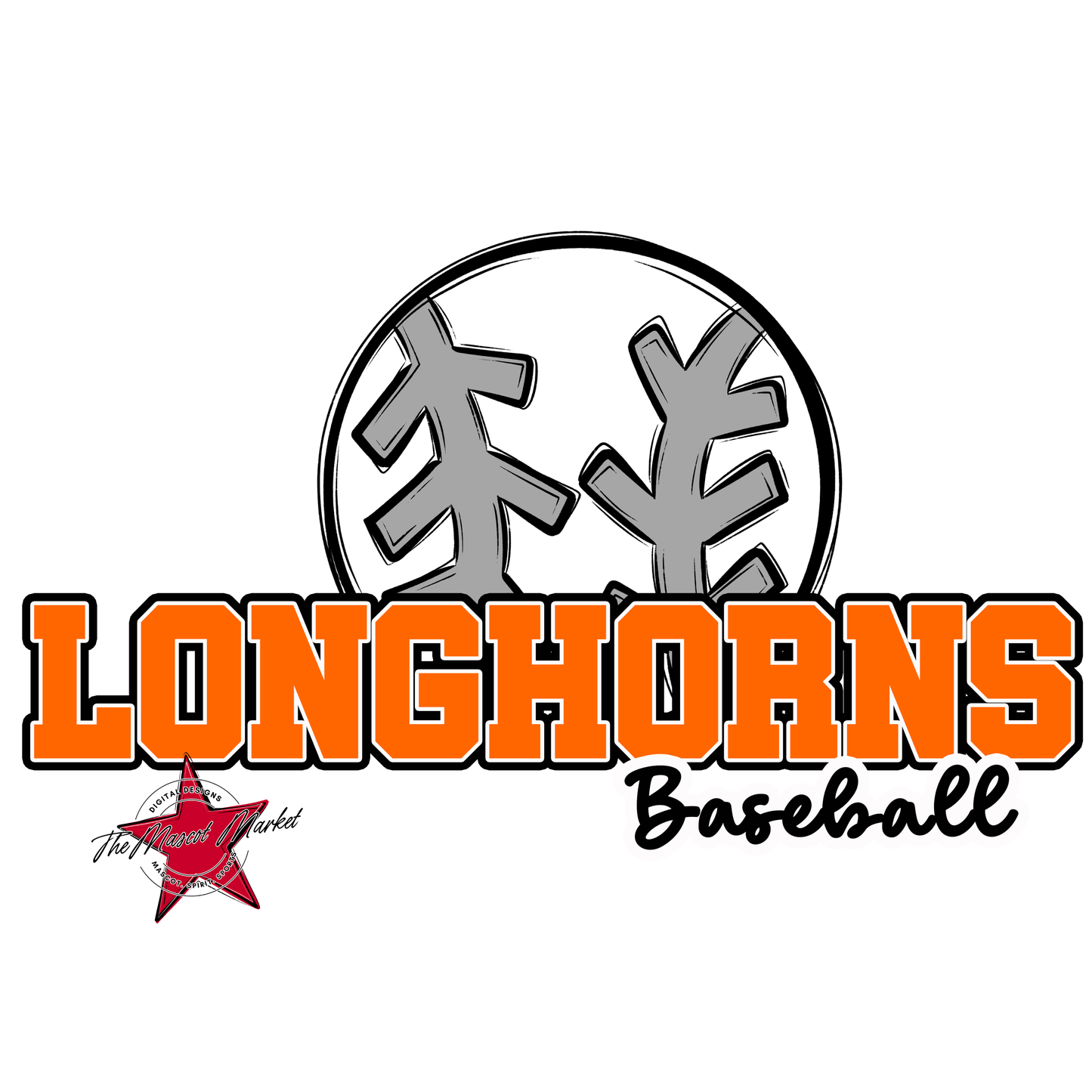 Longhorns Varsity Baseball-Orange