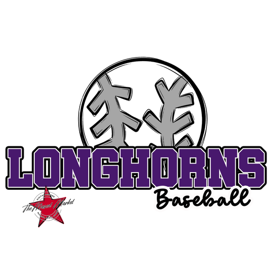Longhorns Varsity Baseball-Purple