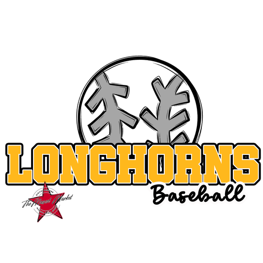 Longhorns Varsity Baseball-Yellow