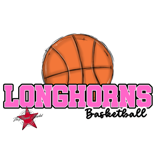 Longhorns Varsity Basketball-Baby Pink