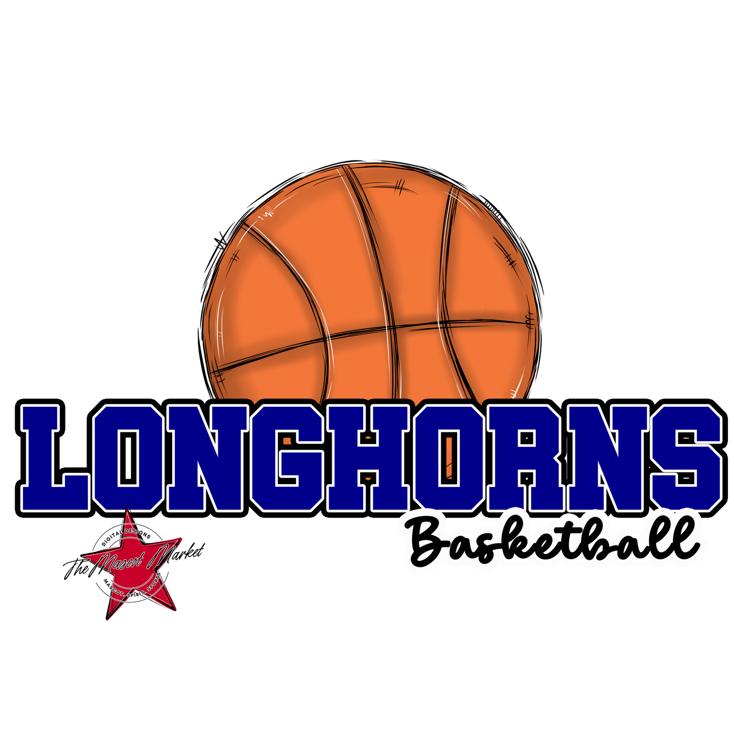 Longhorns Varsity Basketball-Blue