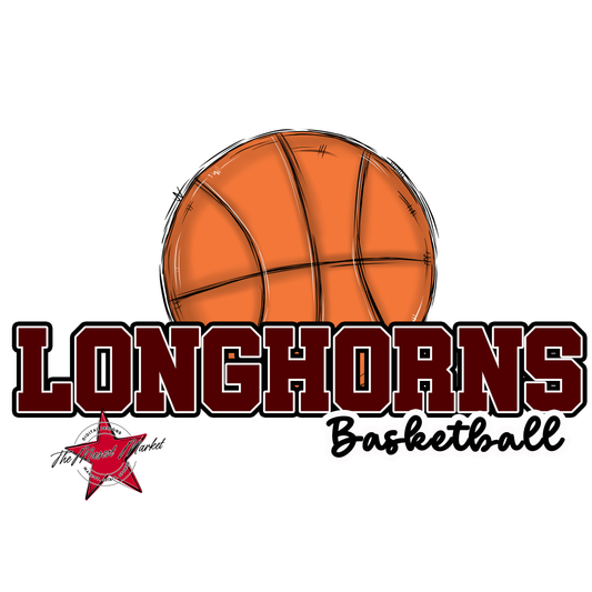 Longhorns Varsity Basketball-Maroon