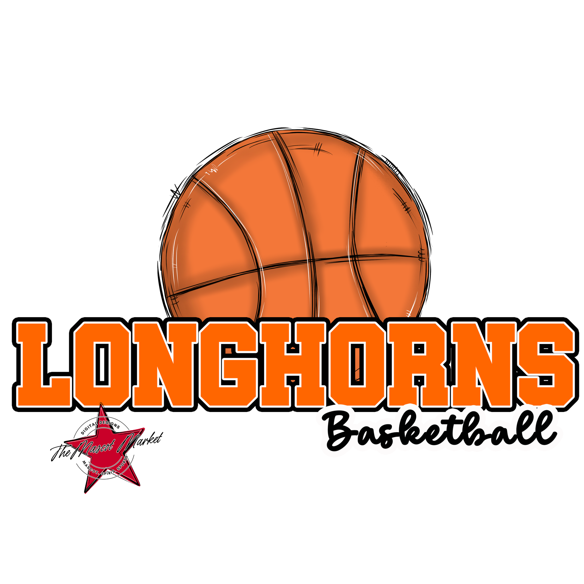 Longhorns Varsity Basketball-Orange