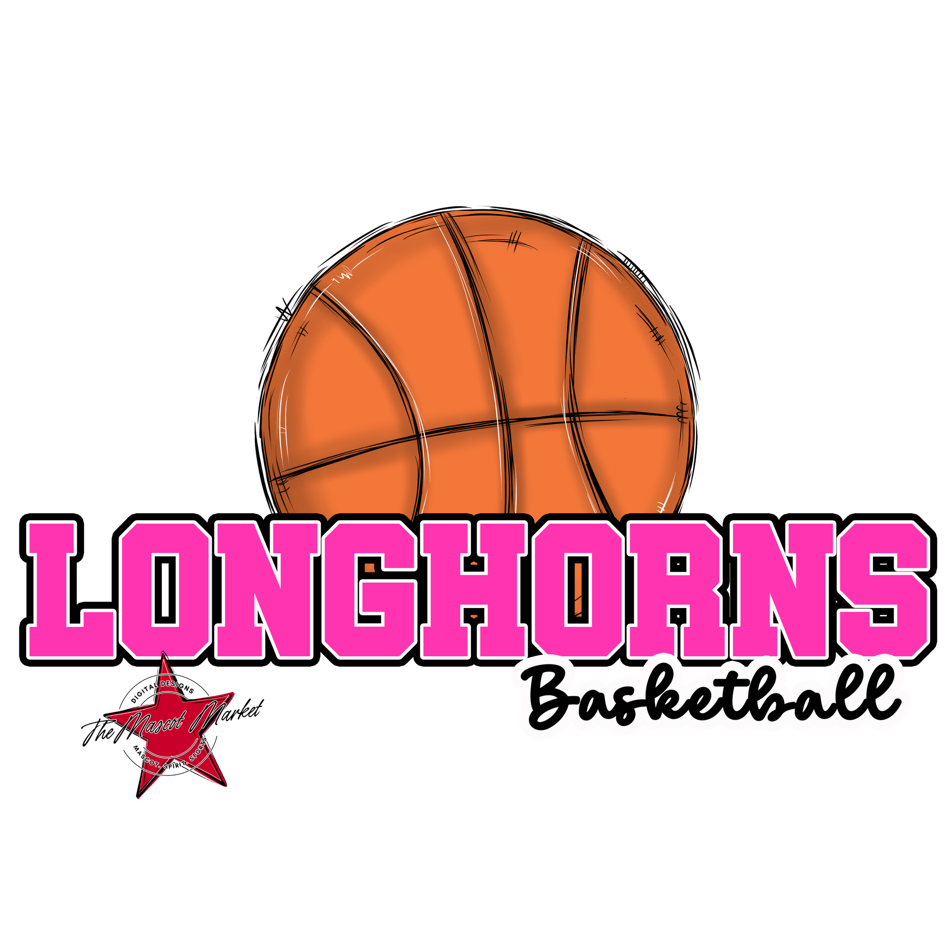 Longhorns Varsity Basketball-Pink