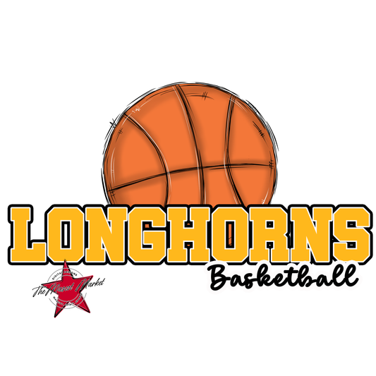 Longhorns Varsity Basketball-Yellow