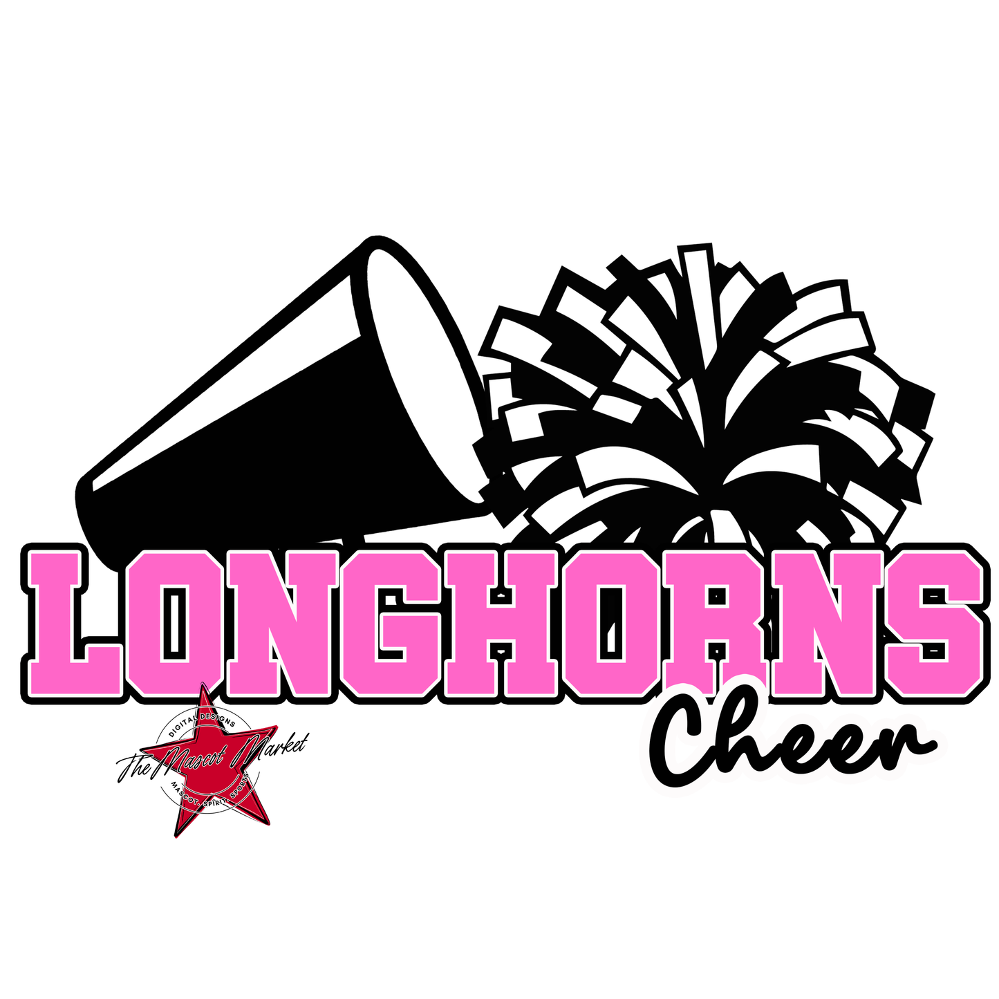 Longhorns Varsity Cheer-Baby Pink