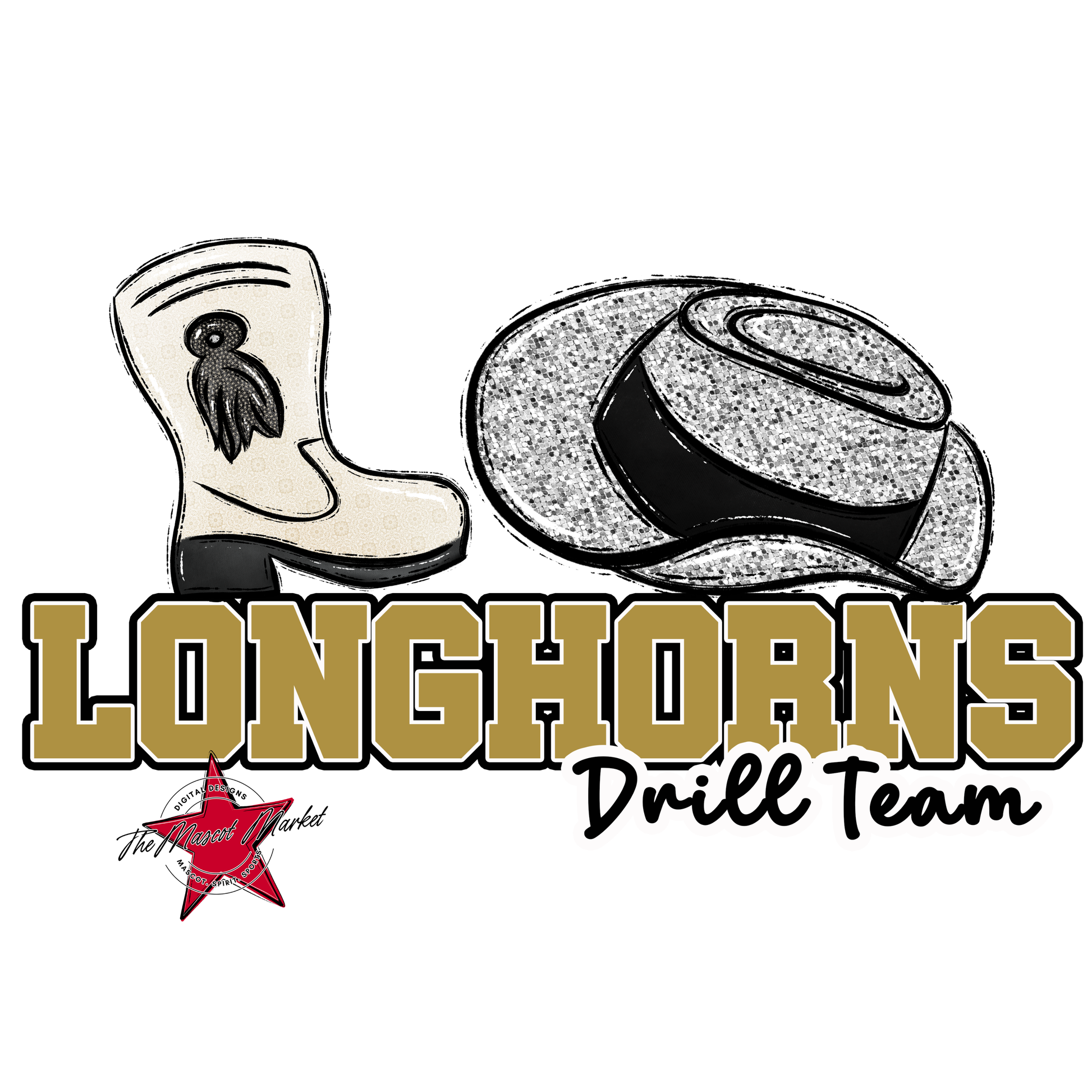 Longhorns Varsity Drillteam-Gold