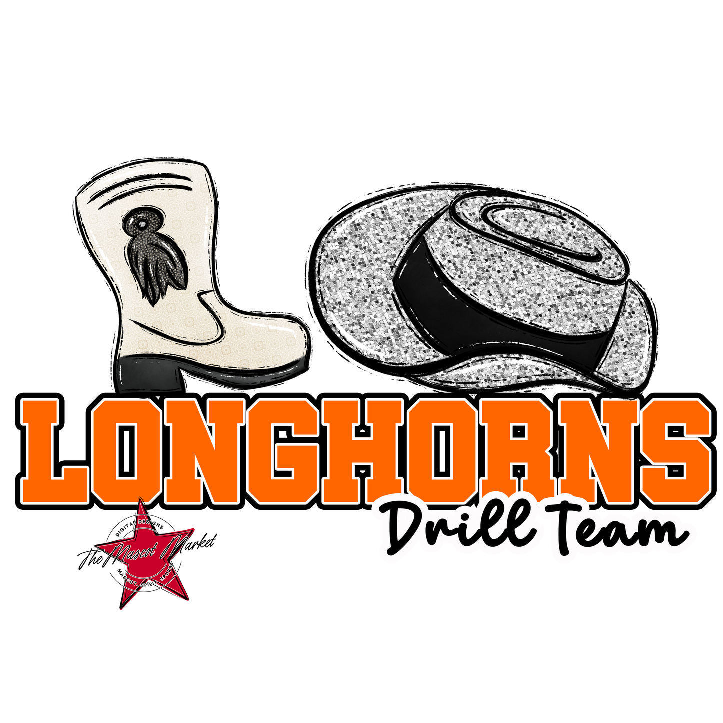 Longhorns Varsity Drillteam-Orange