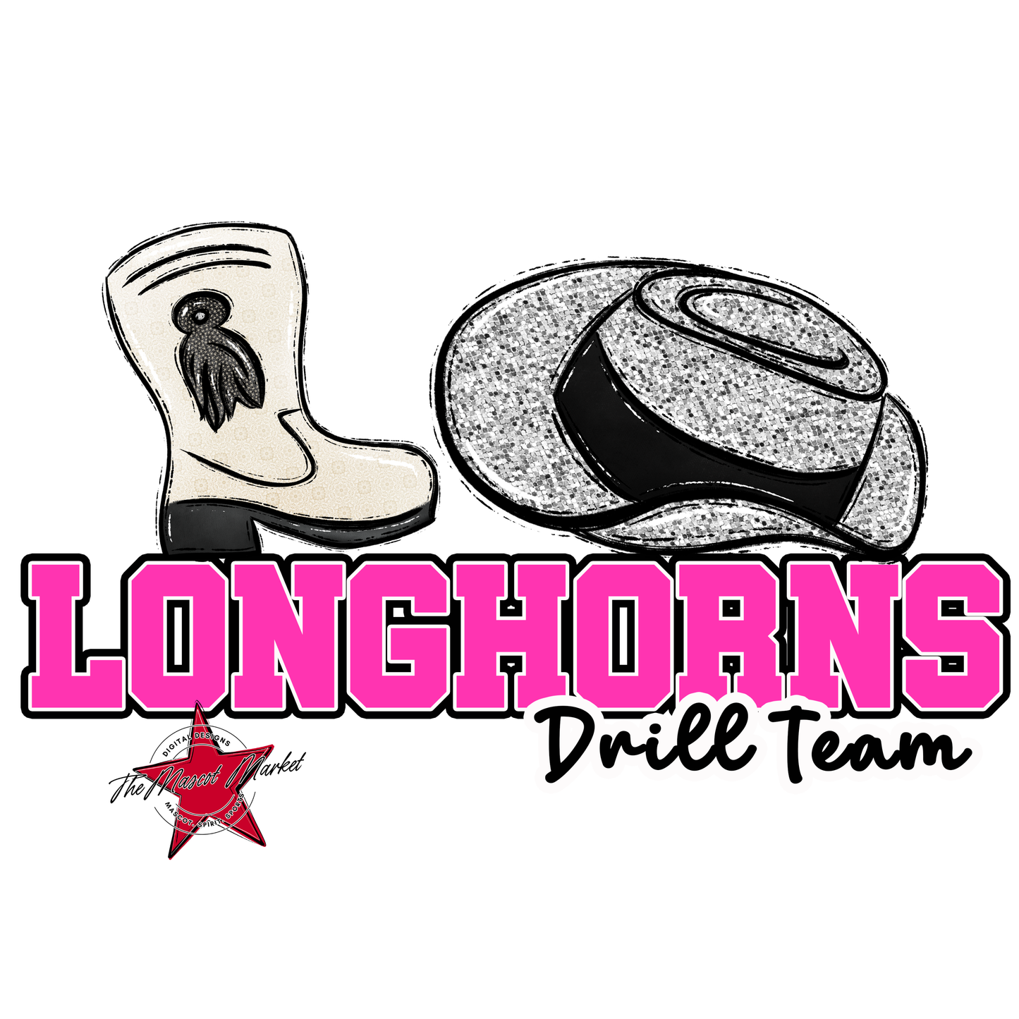 Longhorns Varsity Drillteam-Pink
