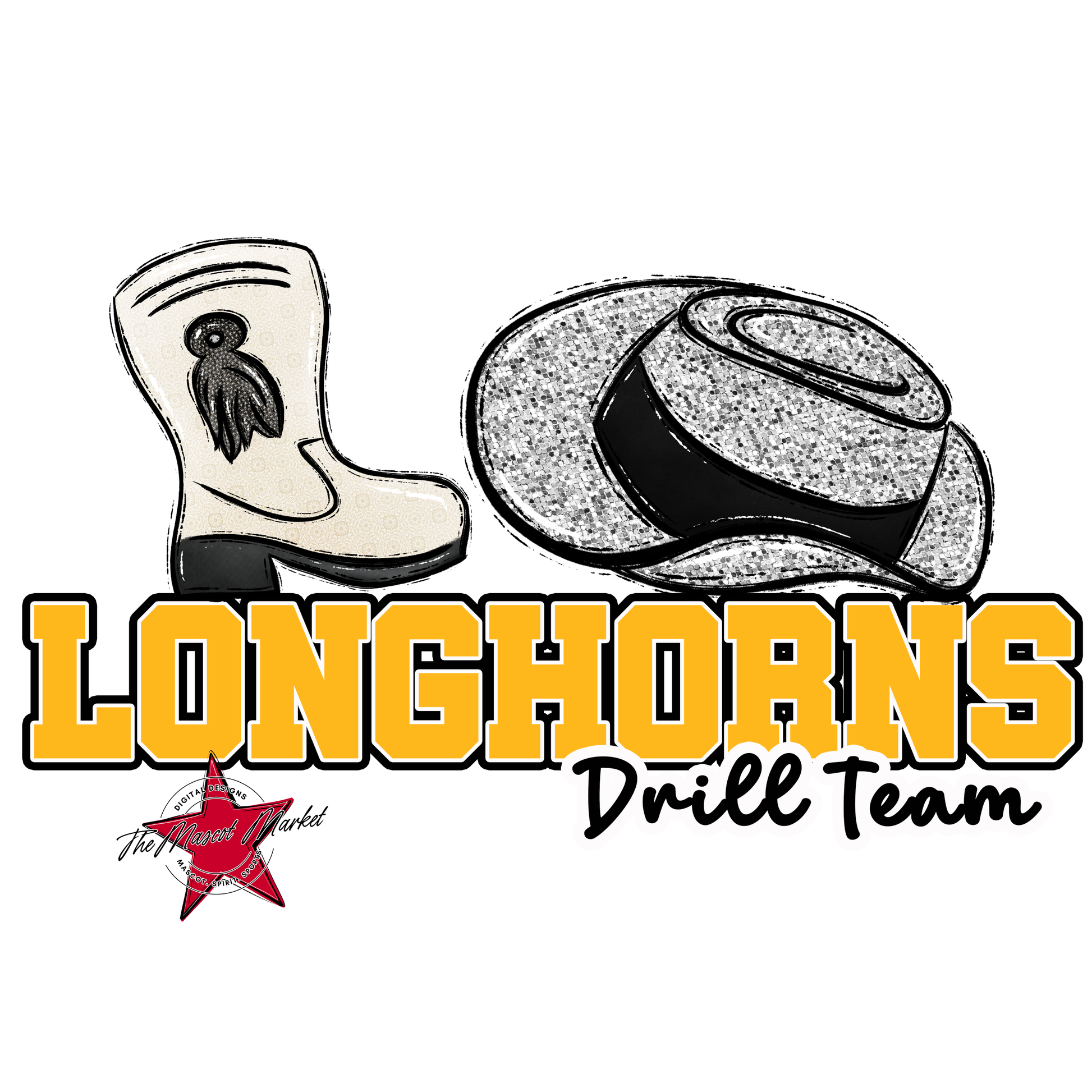 Longhorns Varsity Drillteam-Yellow