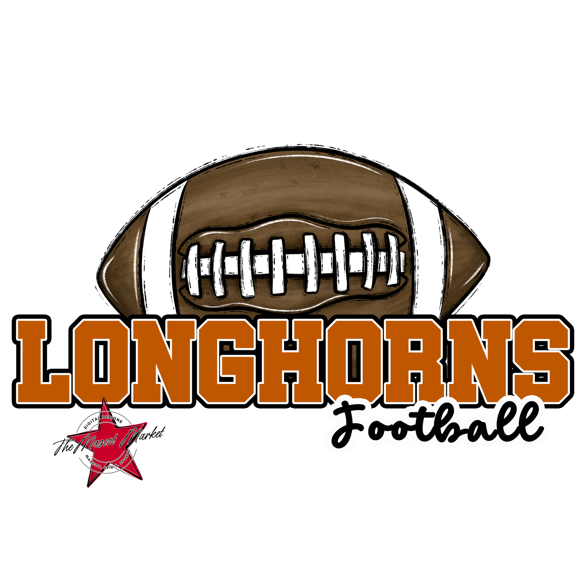 Longhorns Varsity Football-Burnt Orange
